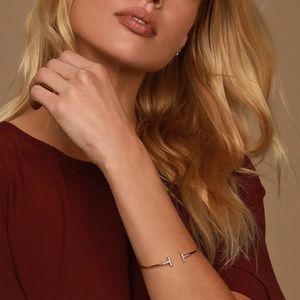 Just a Touch Gold Rhinestone Cuff‎ Bracelet